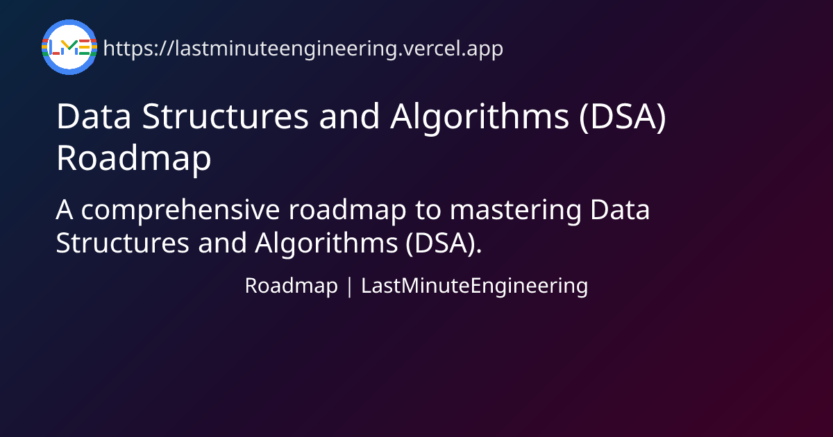 Data Structures and Algorithms (DSA) Roadmap | Roadmap ...